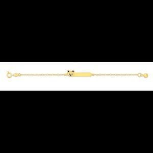 14kt Gold Filled Baby ID Teddy Bracelet 6 Inch